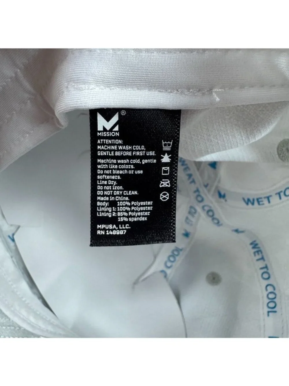 Mission Cooling Performance Hat Adjustable Strap UPF 50+ Lightweight Golf Beach - Picture 6 of 10